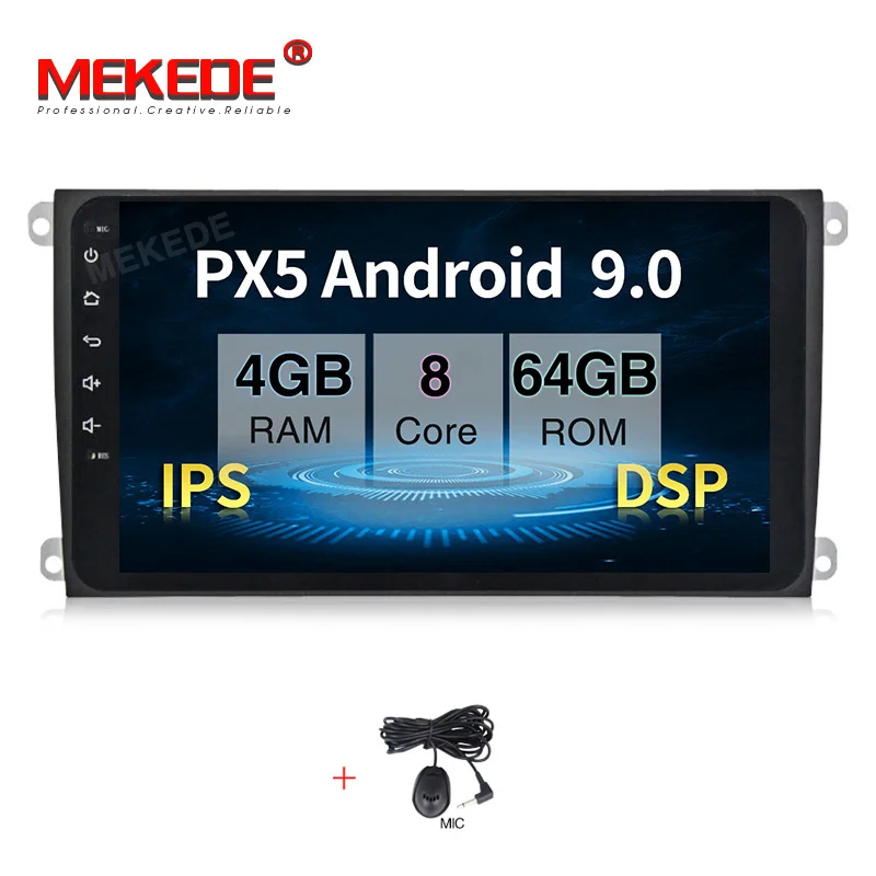 64G model MEKEDE Android 9,0 ips DSP 9 ''полный экран автомобильное аудио-радио для Porsche Cayenne 2003-2010 с bluetooth Радио IPOD - Цвет: 64G model