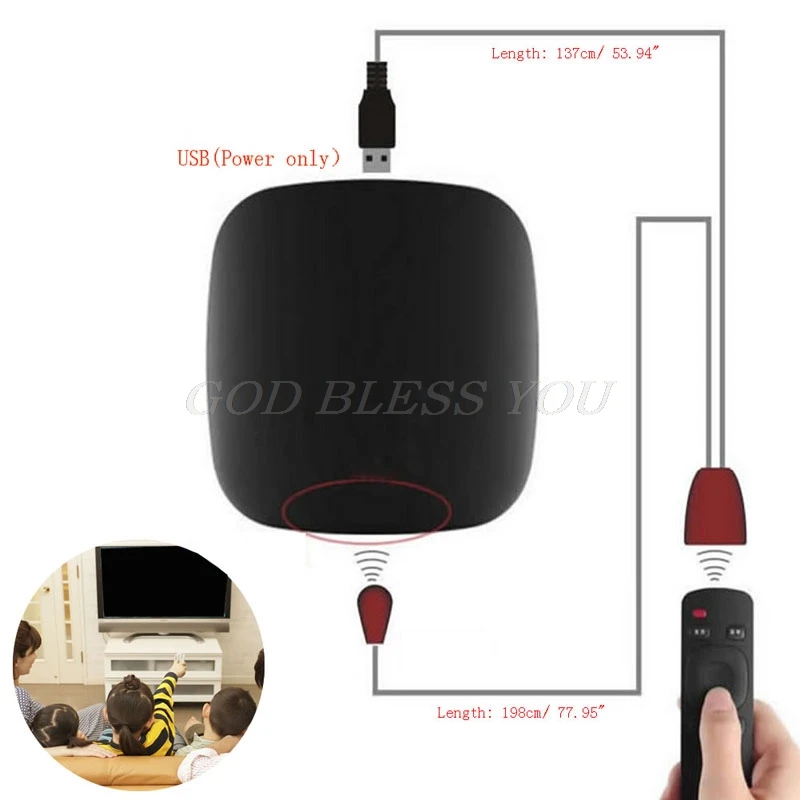 

2018 High Quality IR Infrared Remote Control USB Receiver Adapter Extender Repeater Emitter Cable