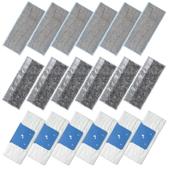 

FULL-Robot Vacuum 6x Wet Water+ 6x Dry Water+ 6x Disposable Mop Cloths Pad for Irobot M6 Robotic Vacuum Cleaner Parts Replacemen
