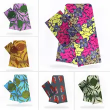 Имитация шелковой ткани африканская ткань с принтом 4+ 2 ярдов африканская ткань нигерийская Анкара Африканский Воск tissu! YB03