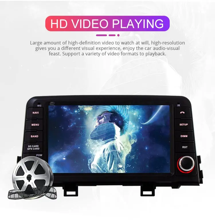 Best Besina Android 9.0 Car DVD player For KIA PICANTO MORNING 2017 2018 1 Din Car Radio GPS Navigation Stereo WIFI 4G+64G Autoaudio 4