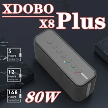 Xdobo x8 plus 80w coluna super de alta potência sem fio portátil subwoofer alto-falante bluetooth grande caixa crescimento 10400mah grande capacidade