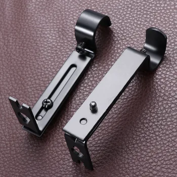 

2Pcs/Pack 19.05mm Modern Simple Adjustable Curtain Rod Iron Curtain Pole Holder Vintage Curtain Drapery Rod Brackets Home Decor