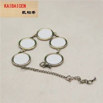 

Sublimation Metal Blank bracelet 5 Rounds Shape DIY heat trasnfer printing Blank Plain anklet Material