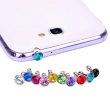 10 шт Bling Универсальный 3,5 мм заглушка для входа наушников мобильного телефона штекер для iPhone 6 5s/samsung/htc пылезащитный Разъем для наушников пробка