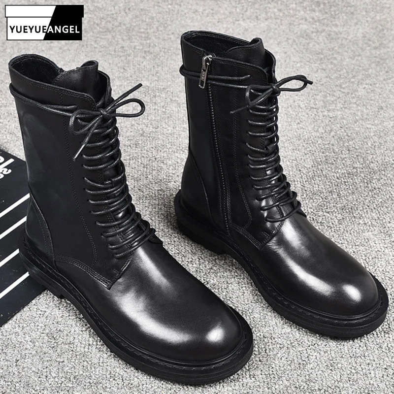 flat biker style boots