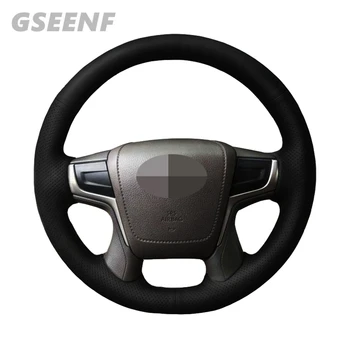 

Car Accessories Steering Wheel Cover For Toyota Land Cruiser Prado 2018 Cruiser 2016 -2019 Black DIY Artificial Leather