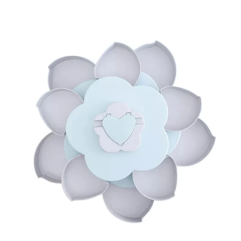 Многофункциональный поднос для закусок с цветком, вращающаяся коробка для конфет, орехов, сушеных фруктов, вечерние контейнеры для хранения еды