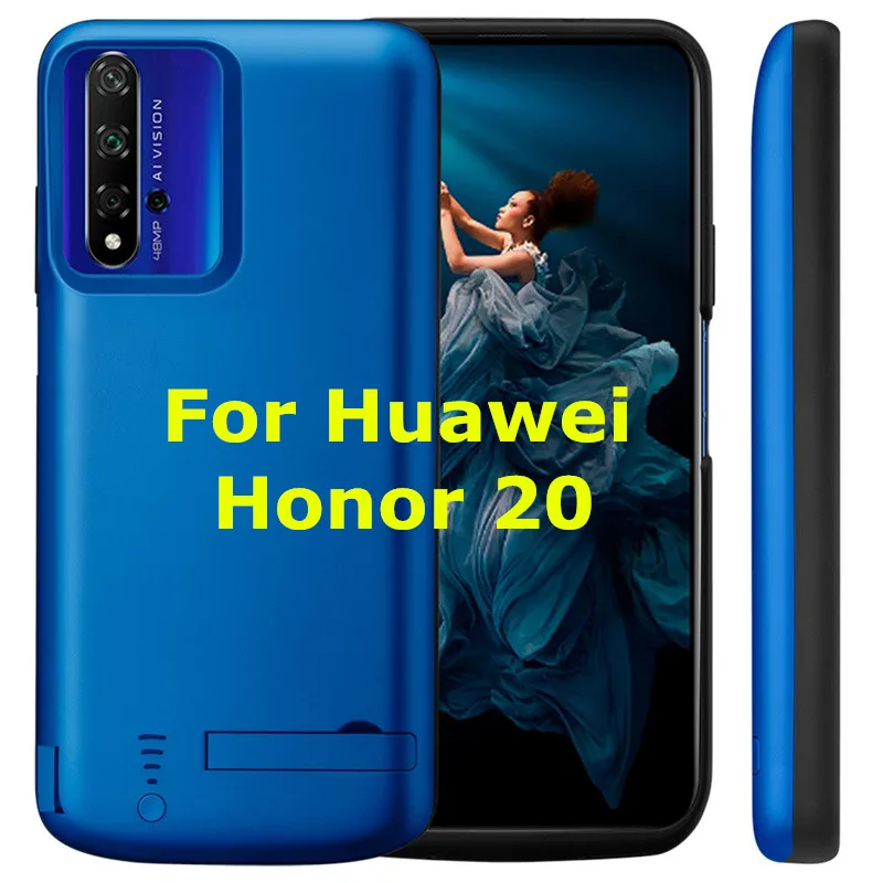 Blue for Honor 20 5000 мАч чехол для батареи для huawei Honor 20 Pro power Case, дополнительный аккумулятор, чехол для зарядки телефона, чехол для huawei Honor 20 power Bank Case - Цвет: Blue for Honor 20