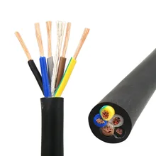 Мягкий резиновый кабель 5 сердечников 2,5, 4, 6 мм² с устойчивостью к истиранию и атмосферным воздействиям гибкий резиновый провод среднего типа YZW 1 м