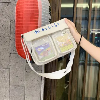 

Handbags Women Fashion Shoulder Bags 2020 Summer New Female Canvas Crossbody Bags School Students Bookbag Cartoon Messenger Bags