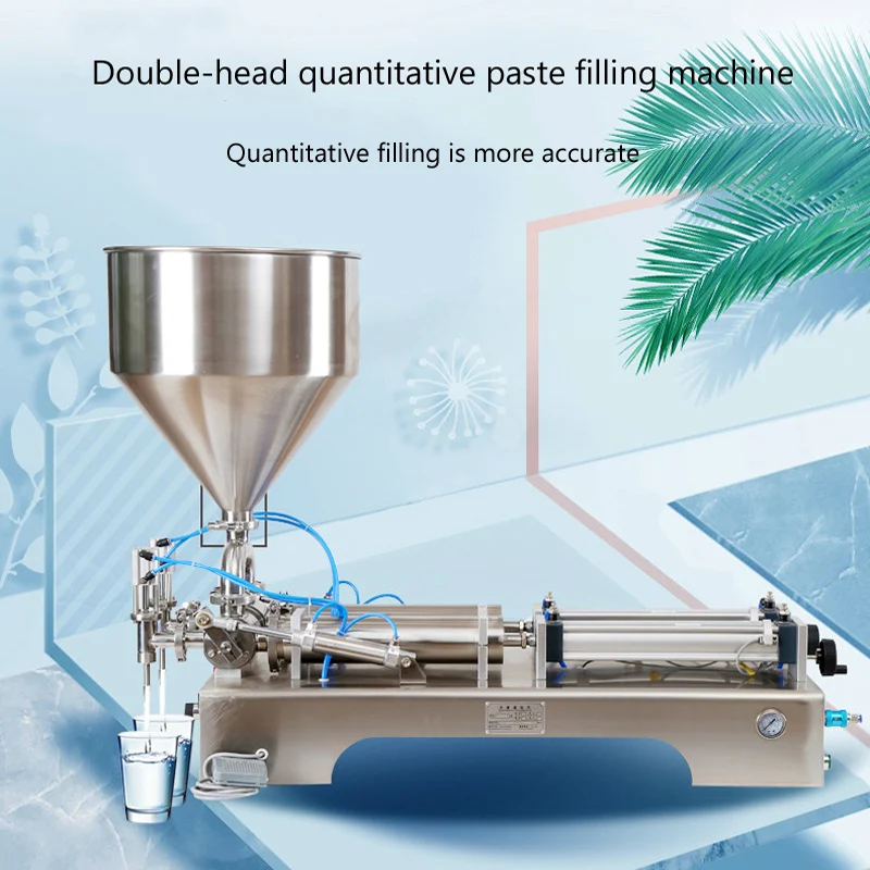 stainless steel paste liquid filling machine peanut butter honey cream emulsion heating stir type filling machine