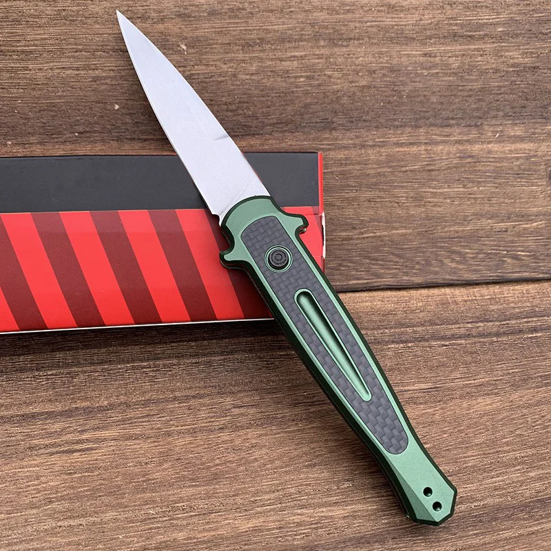 

KS OEM 7150 hiking Knife CPM154 Blade edc Hunting Self-defense Knives aviation aluminum alloy + carbon fiber Handle Pocket Knif