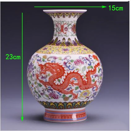 Китайский дзиндэжэнь керамическая ваза декорация Дракон и Феникс фарфоровые украшения для офиса дома гостиной настольные статуэтки ремесла - Цвет: style4