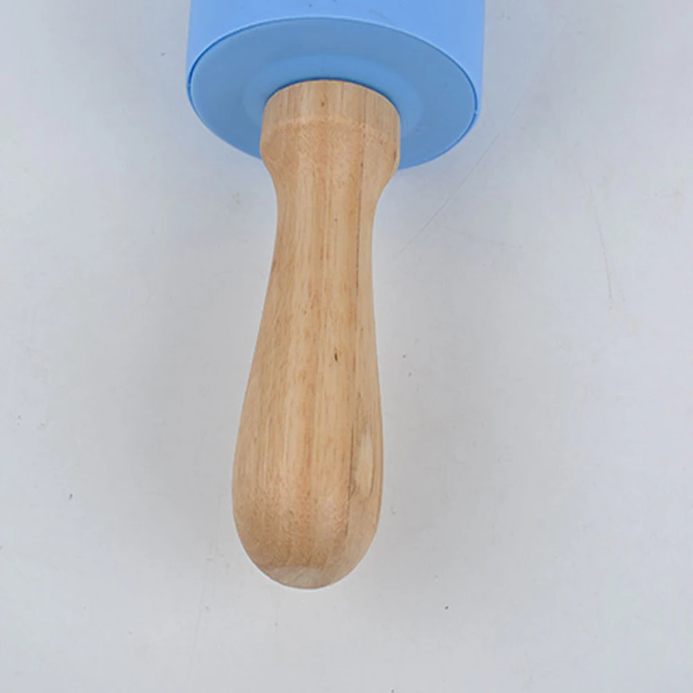 Антипригарная деревянная ручка, силикон скалка для теста мука для теста ролик кухонная Выпечка инструменты