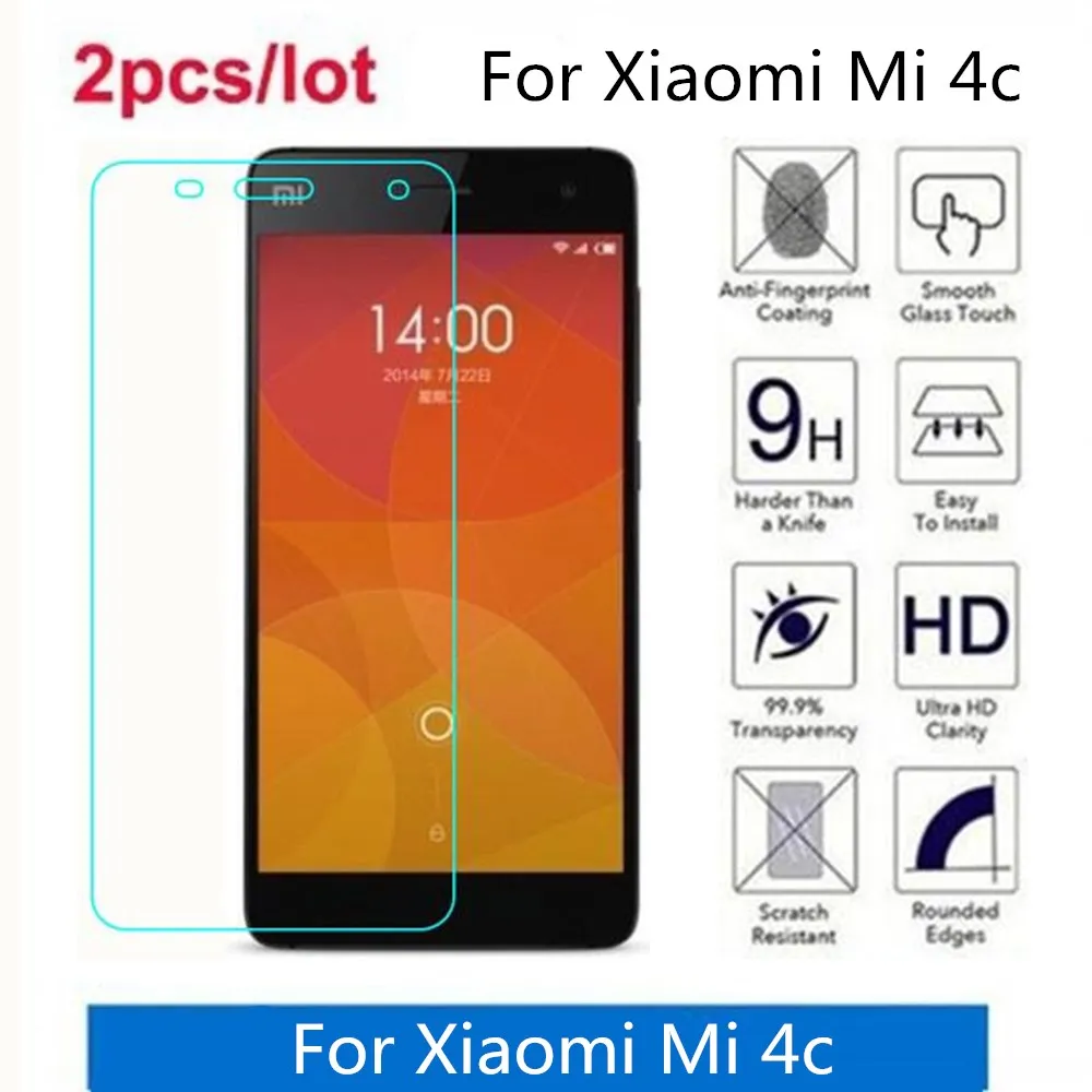 Tempered Glass For Xiaomi Mi 4c 2.5D Premium Screen Protector Film On 4 Protective | Мобильные телефоны и аксессуары