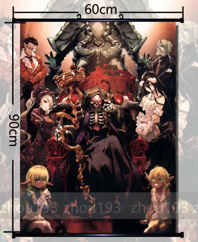 Anime Overlord Ainz Ooal Gown Poster Scroll Home Decor Collection 60*90cm 