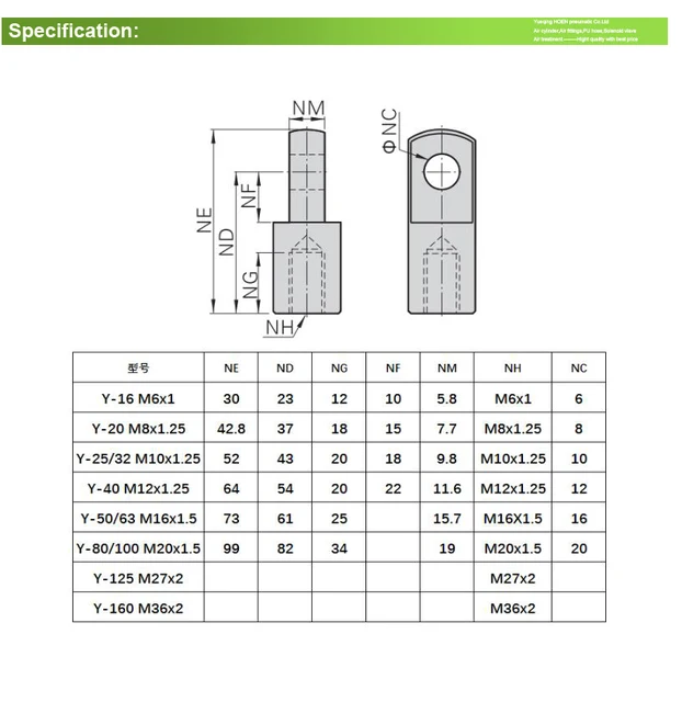 Morsetto Perno Terminale Cilindro Pneumatico | SC40 M12x1.25, Metallo, Per Stelo Pistone - Foto 14