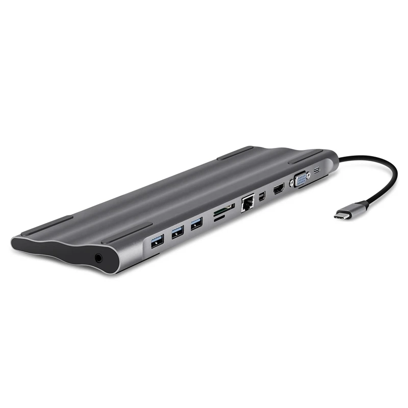 

11 All-In-One Docking Station Usb 3.0 Hub Hdmi Charger Heat Dissipation with Mini Dp for Macbook