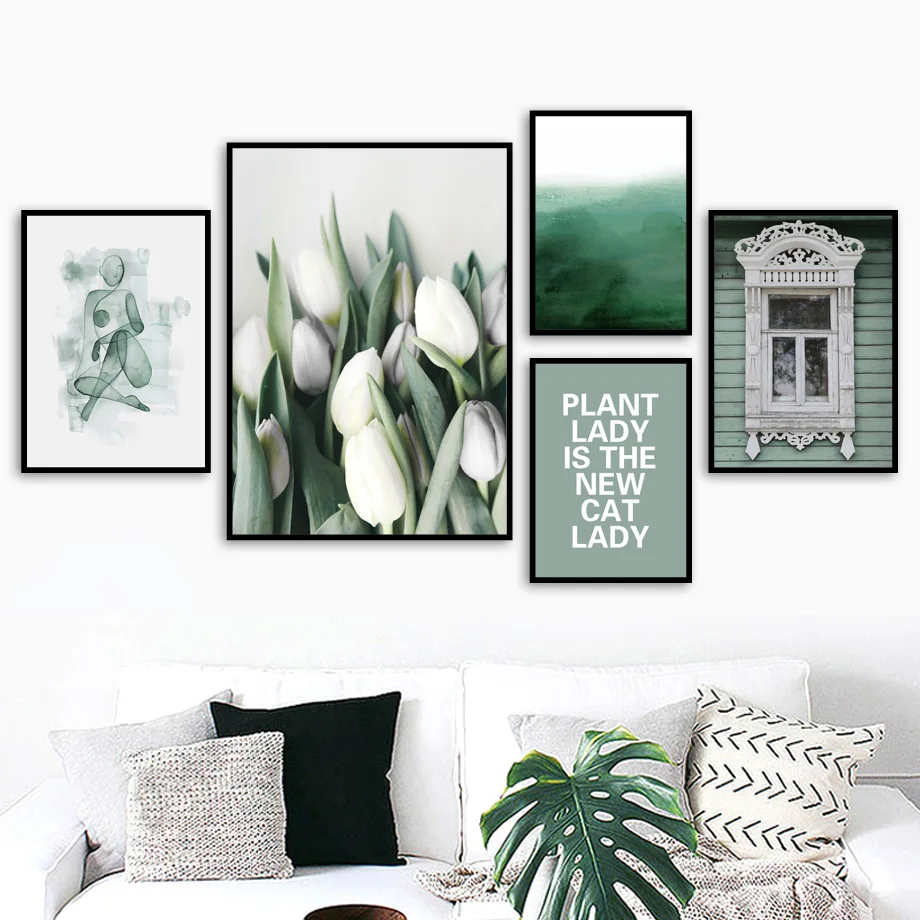 Lily-Abstract-Geometric-Green-Nature-Wall-Art-Canvas-Painting-Nordic-Posters-And-Prints-Art-Wall-Pictures