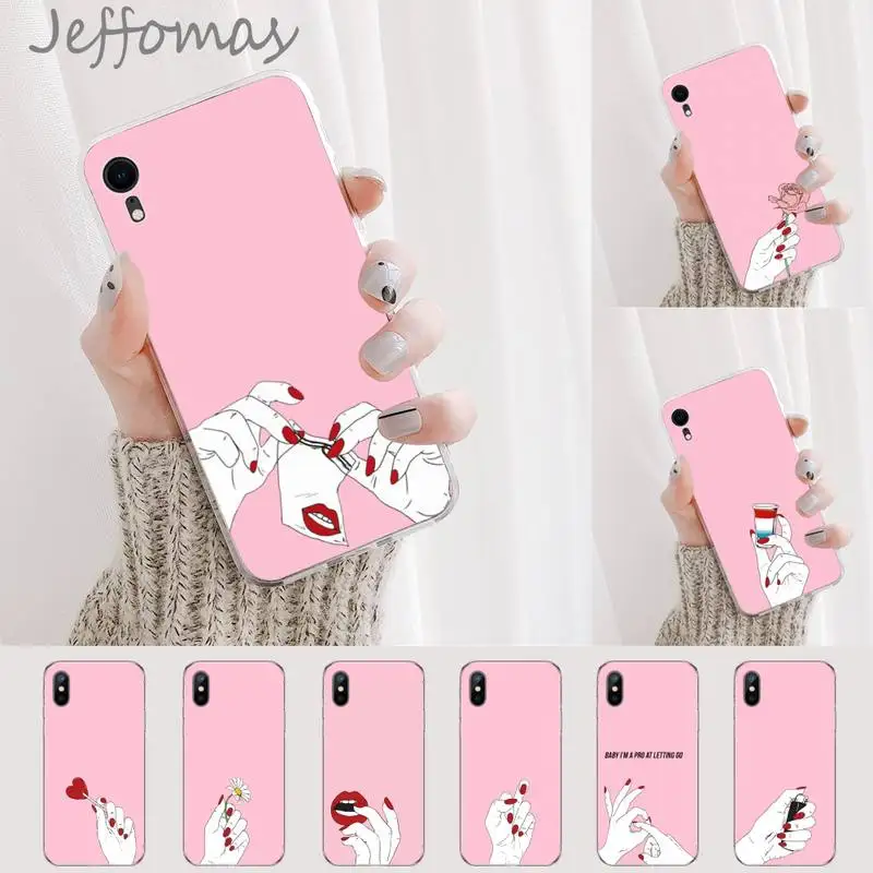 

Finger Cute fashion Phone Case For iphone 12 5 5s se 6 6s 7 8 plus x xs xr 11 pro max Mini