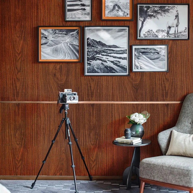

Wood Grain Imitation Wood Self-adhesive Wallpaper Waterproof and Moisture-proof Old Furniture Desktop Refurbished Wallpaper