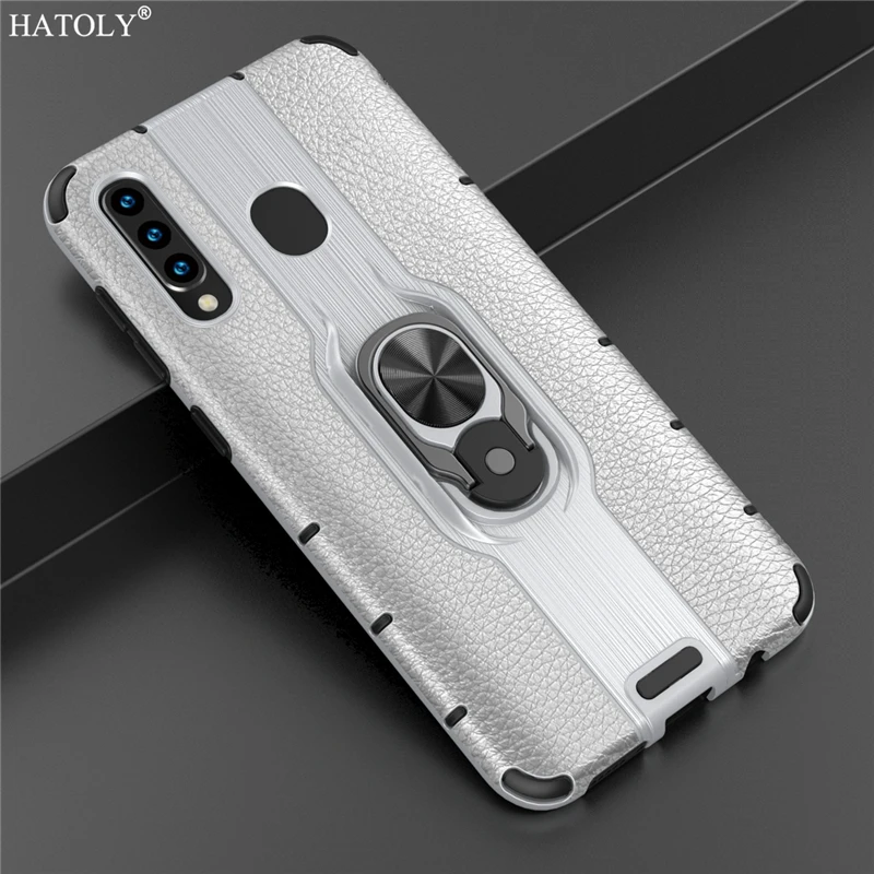 For Cover Samsung Galaxy A20 Case PC & Silicone Back Ring Holder Phone Bumper Fundas | Мобильные телефоны и аксессуары
