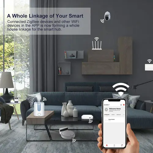 Tuya-ZigBee 3.0 스마트 허브, 앱 음성 원격 제어용 무선/유선 게이트웨이 브리지, 알렉사 구글 홈 어시스턴트와 호환 3