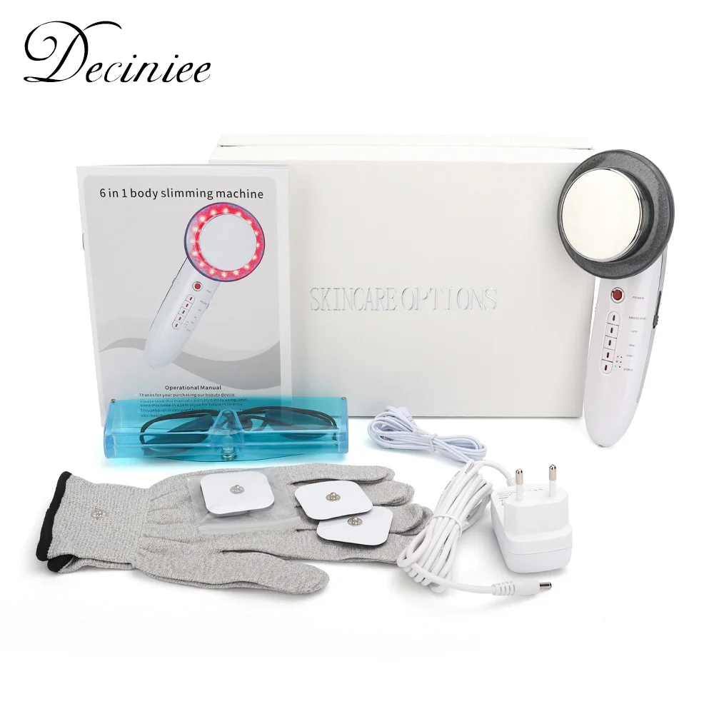 6 In 1 EMS Ultrasonic Body Slimming Loss Weight Anti Cellulite Massage Fat Burner Infrared Therapy Facial Machine | Красота и