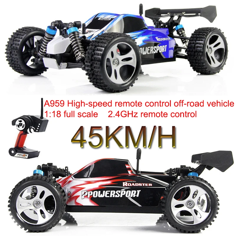 Wltoys A959 машинка с дистанционным управлением 390 щеточный мотор высокая скорость 50 км/ч 1:18 полноразмерная 4D 2,4G RC машина для скалолазания на стену высокая скорость