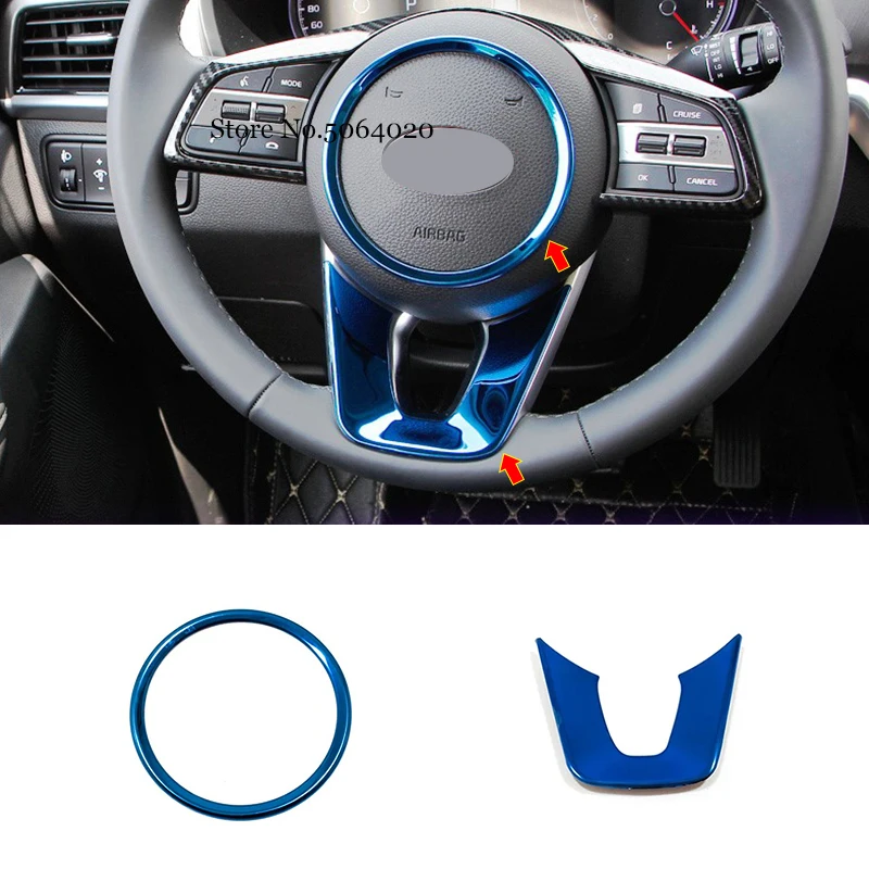 Stainless steel Car steering wheel button Sticker Decoration Cover Trim