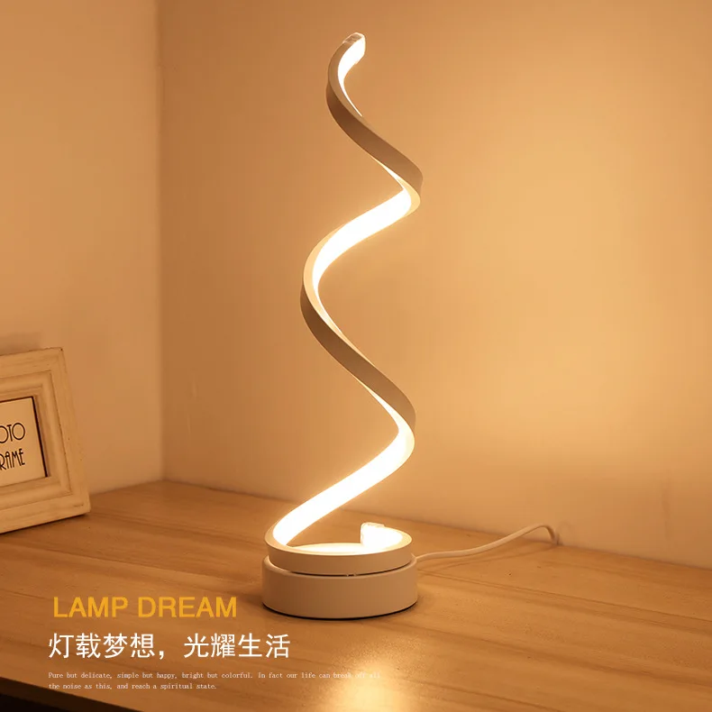 

Simple Acrylic Led Table Lamp Eye Protection Bedside Children Desk Light Modern Creative Aluminum Bedroom Study Deco Desk Lamp