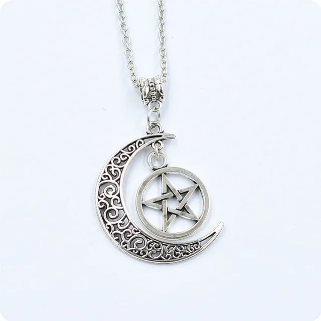 2021 Fashion Trends Filigree Moon Burning Sun Pendant Necklace Celestial Jewelry Fit Women Men Gifts Best Friend Charm 2