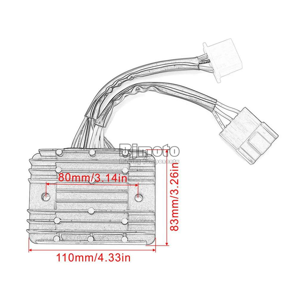 Мотоцикл DC12V регулятор напряжения Выпрямитель для Aprilia AP8127144 RSV1000 2004-2008 RSV1000 Tuono 2006-2009