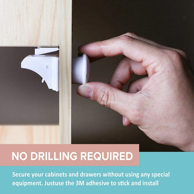 Magnetic Cabinet Lock Key Replacement - Super Magnet For Most Brand Children'S Cabinets And Drawer Locks, Keychain 2 Package Key