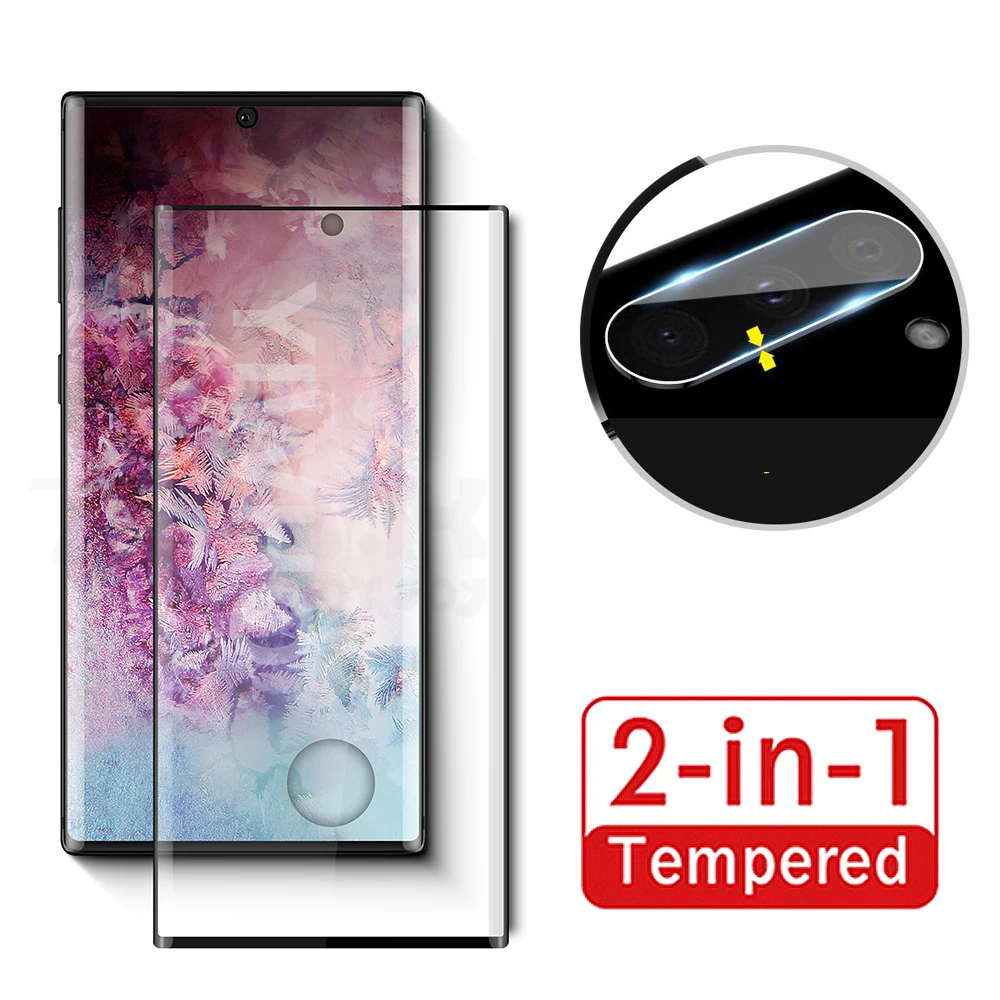 

8D Protective Glass For Samsung Note 10 Screen Protector & Camera Len Tempered Film On For Samsung Galaxy S10 Plus S10E Note10