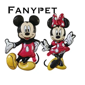 

50pcs Mickey Minnie Mouse Balloon Cartoon Foil Birthday Party Balloon Kids Birthday Party Decorations Classic Toys Gift