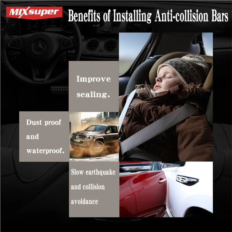 Universal 5Meter U type door seal car sound insulation car door sealing strip rubber weatherstrip edge trim noise Anti-collisio