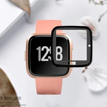 3 шт. водонепроницаемый изогнутый край прозрачный чувствительный защитный чехол легко установить HD 3D Полное покрытие экрана протектор для Fitbit Versa