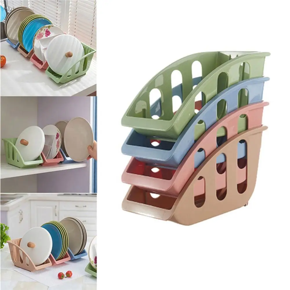 

Card Slot Bowl Storage Basket Rack Drain Holder Shelf Plastic Home Kitchen Dish Shelf Tools
