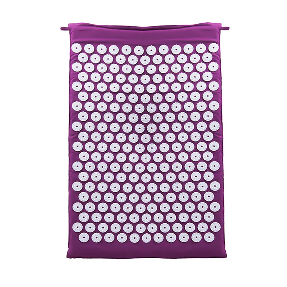 purple Massager mat Традиционный акупунктурный акупрессуровый коврик массажер снимает стресс боль в спине и Теле шеи шип коврик подушка акупрессурный коврик - Цвет: purple Massager mat