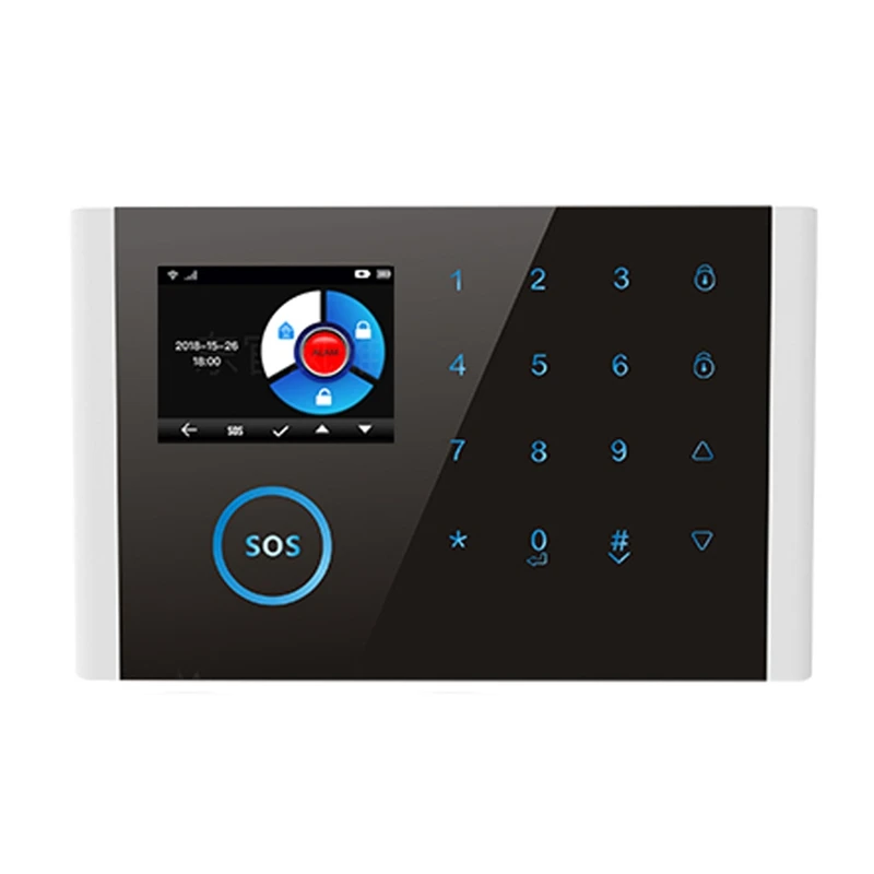 

2.4 Inches Tft Crystal Screen Display Wifi Gsm Wireless Home Business Burglar Security Alarm System App Control Siren Pir Window