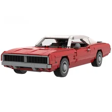 

MOC 1969 Retro Charger Speed Racing Cars Building Blocks Kit Sports Car Model 37066 Idea Assemble Games Toys For Children Gifts