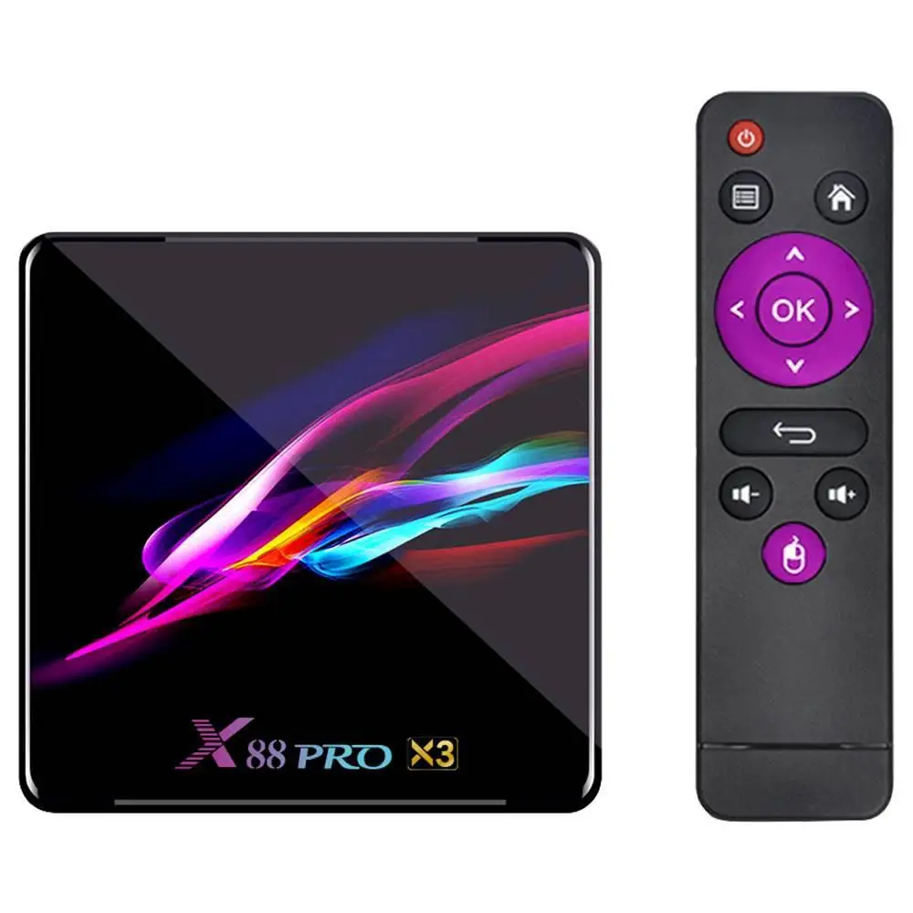 ТВ-приставка X88 PRO X3 Android 9 0 4 + 32 ГБ Amlogic S905X3 ядра 1080p 4K Google Voice Assistant 2 16 Гб | Электроника