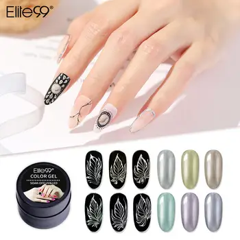 

Elite99 5ml Metal Painting Gel Polish Soak Off UV LED Draw Painting Nail Art DIY Hybrid Varnish Semi Permanent Enamel Lacquer