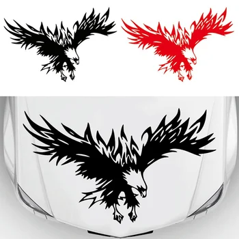 

1 Pc 80 * 50cm Hood Decals Car Hood Stickers Body Stickers D-733 Spot Spread Wings Flying Eagle Tribal Totem