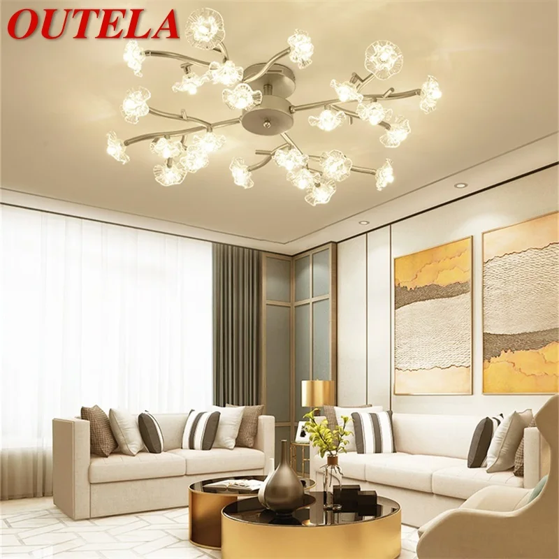 

OUTELA Nordic Ceiling Lights Fixtures Modern Creative Branch Lamp LED Home For Living Room