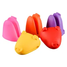 Новое поступление 2 шт. свиньи мини перчатки-Прихватки силиконовые термостойкие кухонные прихватки рукавицы Potholder лучшие продажи дропшиппинг