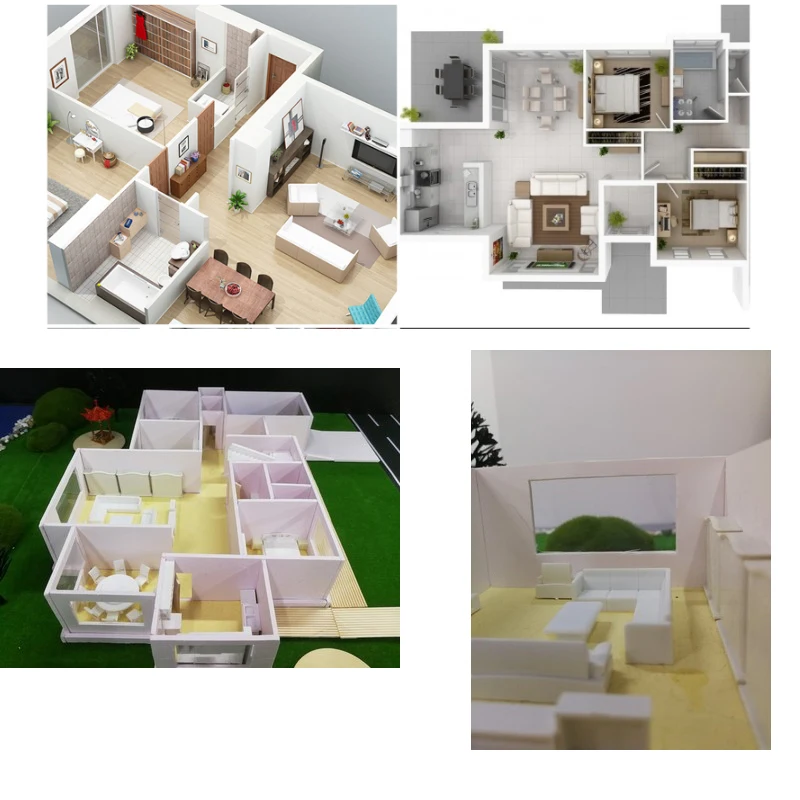 DIY sand table building material ABS Furniture 1/50 scale for miniature Layout/model furniture for miniuatre landscape DIY