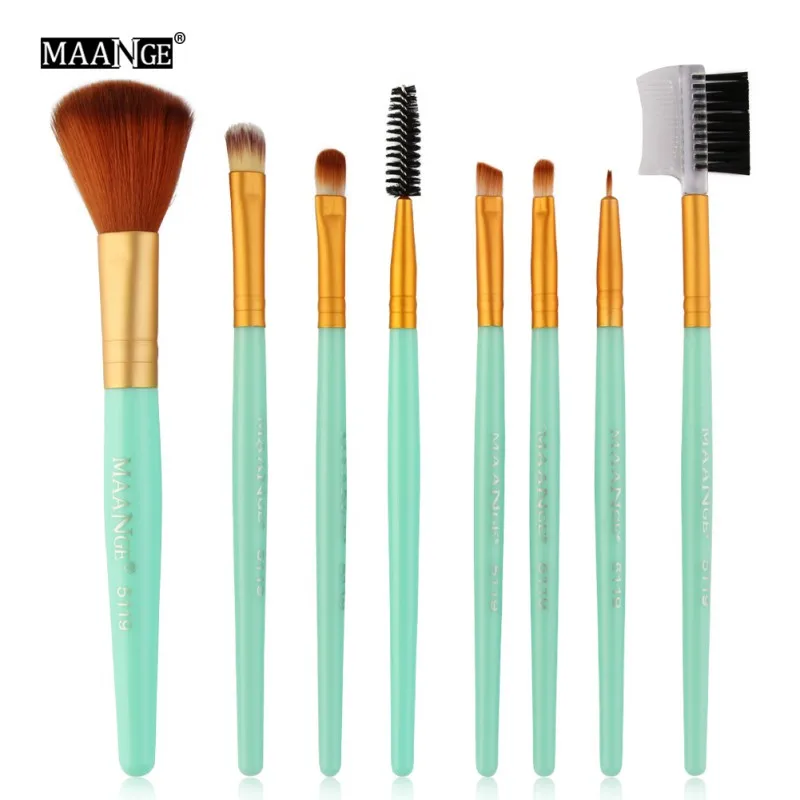 

MAANGE 8 Pcs Makeup Brushes Kit Blush Eye Shadow Eyeliner Eyebrow Brush Makeup Brushes Set